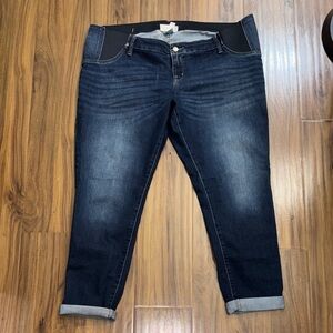 Women's Dark Blue Maternity Jeans